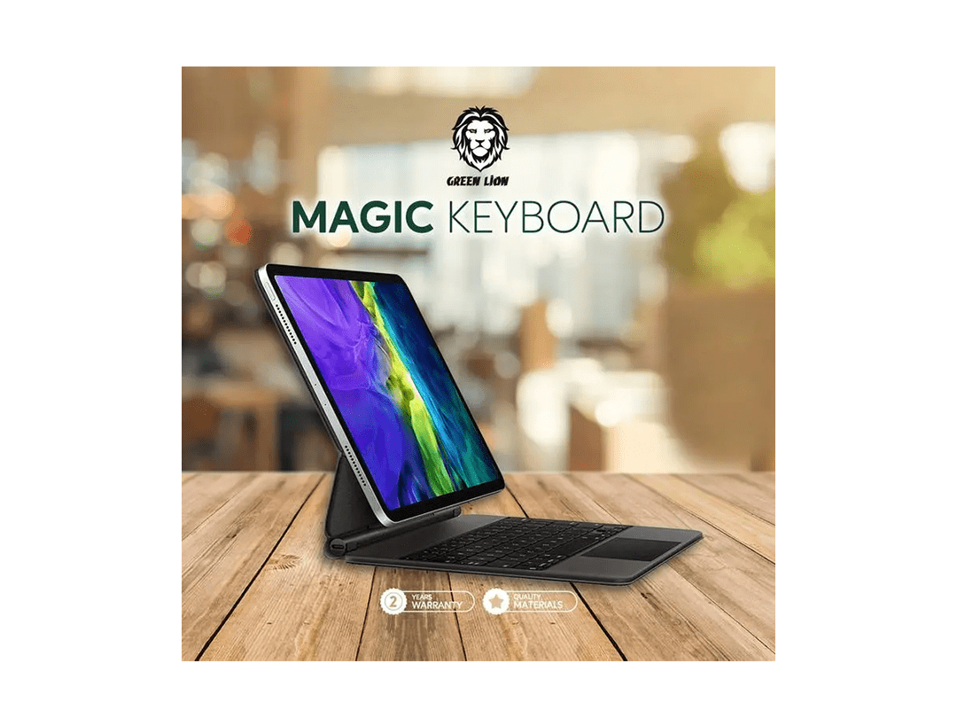 Green Lion Wireless Magic Keyboard for iPad (Arabic/English) 500mAh - Black Green Lion Wireless Magic Keyboard for iPad (Arabic/English) 500mAh - Black